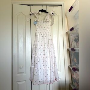 NWT Hill House Home The Ribbon Ellie Nap Dress - Cherry Organza Dot XS
